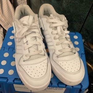Triple White Adidas Forum Low